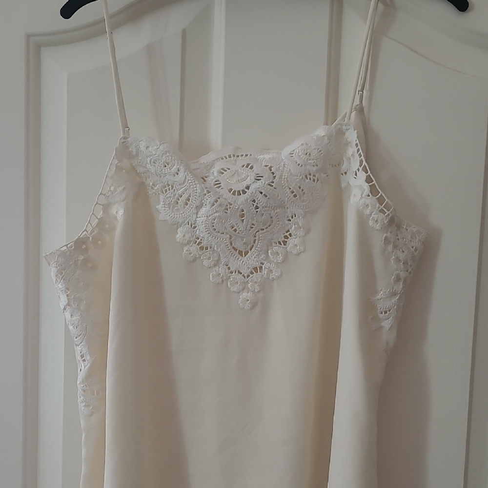 CAbi Cream Lace Cami